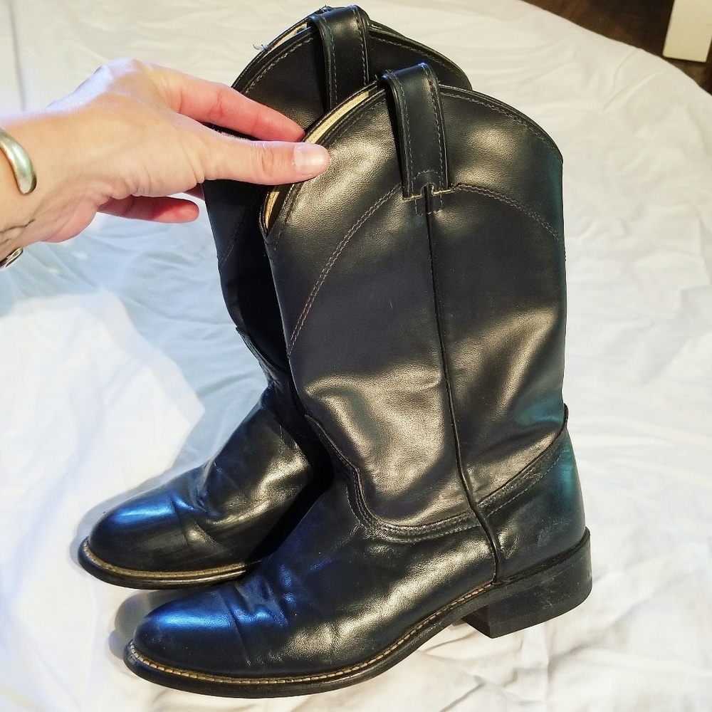 Dk gray leather Laredo boots sz. 7.5